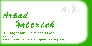 arpad haltrich business card