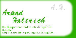 arpad haltrich business card
